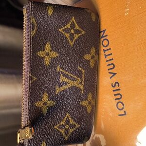 Louis Vuitton Monogram Pochette Cles Coin Purse Key Case Key Ring